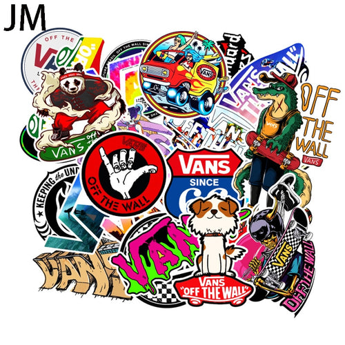 100Pcs/Set Cartoon cute doodle sticker brand skateboard suitcase laptop guitar car PVC waterproof wallpaper