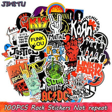 Load image into Gallery viewer, 100 PCS Rock Sticker Music Retro Band Graffiti JDM Stickers to DIY Guitar Motorcycle Laptop Luggage Skateboard Car Snowboard